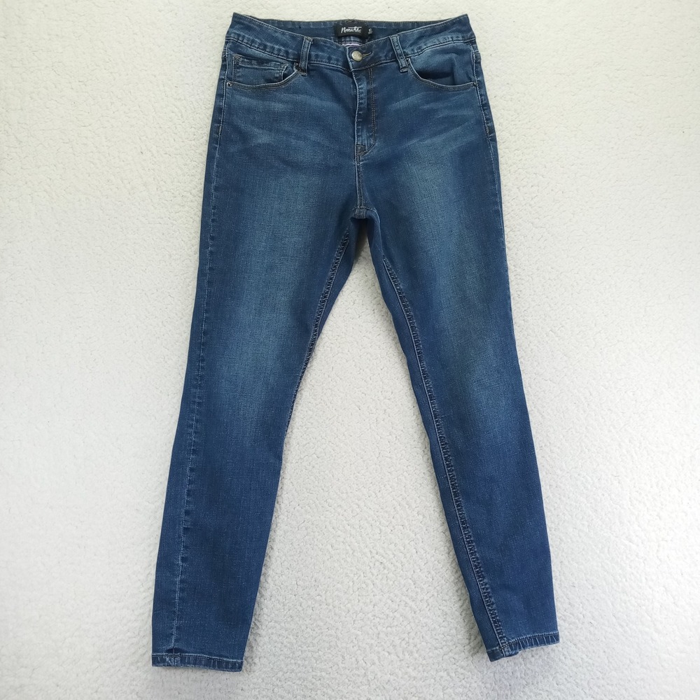 Nanette Lepore Hamilton Skinny Jeans Womens 10 Medium Wash Blue Stretch Denim